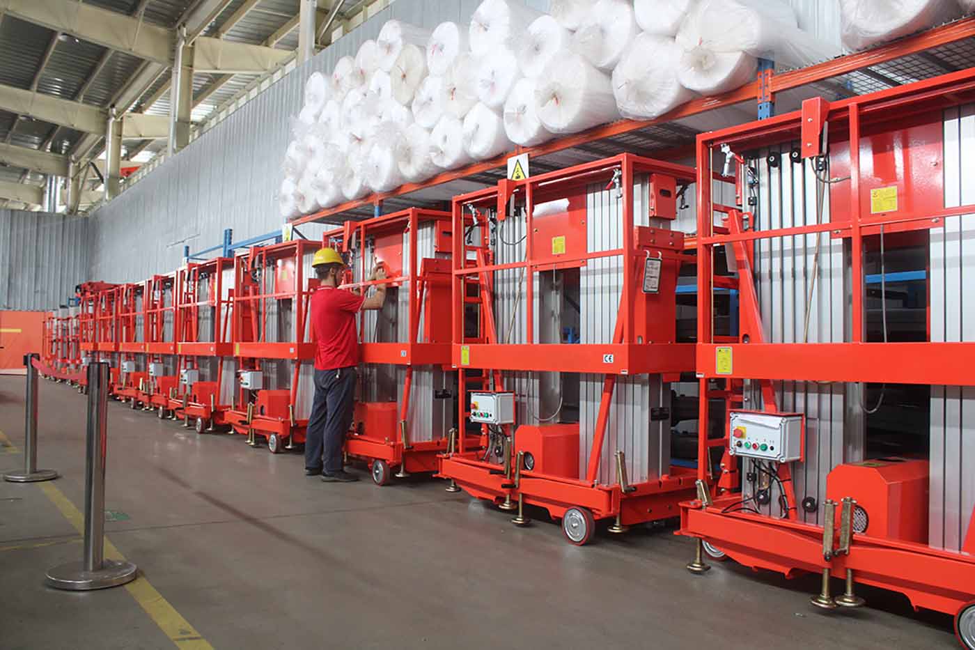 dual mast aerial work platform