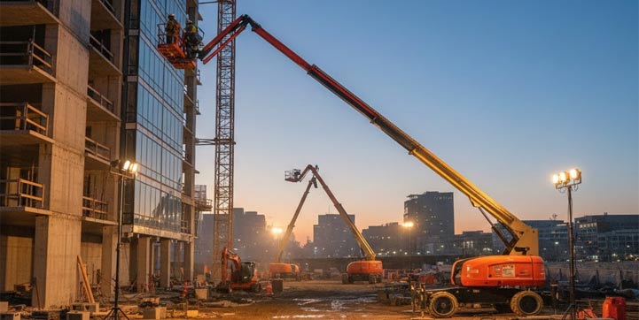 boom lift construction site